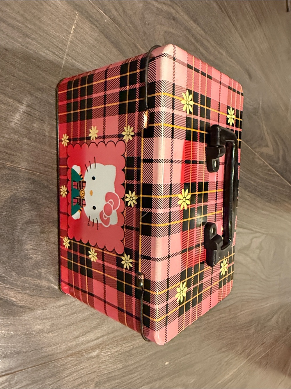 Plaid Hello Kitty Tin Carry Case 7:25🎶